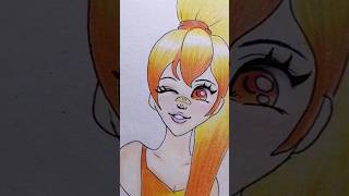 Dibujo estilo anime a color prismacolor dibujo arte colores dibujando creatividad [upl. by Nniuq870]