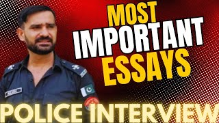 Most Important Essays for Police Constable Interview police interview [upl. by Web984]