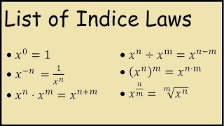 Law of indices all index laws  Math [upl. by Sajovich]