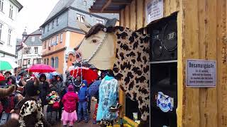 Auszug vom Amorbacher Fastnachtsumzug 2020 Part 2 Carnival parade in Bavarian Odenwald in Germany [upl. by Ahsemed603]