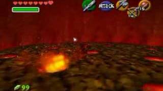 The Legend Of Zelda OOT  Volvagia Boss Battle [upl. by Kondon]