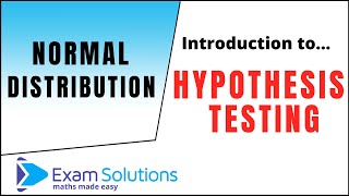 Introduction to Hypothesis testing for Normal distribution  ExamSolutions [upl. by Hcirdla]