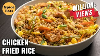 QUICK CHICKEN FRIED RICE  CHICKEN FRIED RICE BY SPICE EATS [upl. by Lidda]