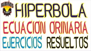 ecuación ordinaria de la hipérbola  preguntas resueltas geometría analítica [upl. by Aifos284]