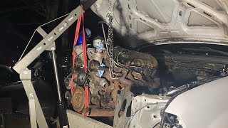 60 Powerstroke Engine Removal [upl. by Haveman]