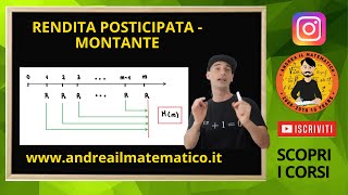 RENDITE POSTICIPATE  Calcolo del montante  Matematica Finanziaria [upl. by Edge]