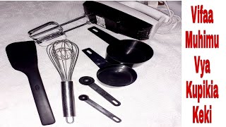 Vifaa Muhimu Vya Kupikia KekiBasic Baking Tools [upl. by Koran931]