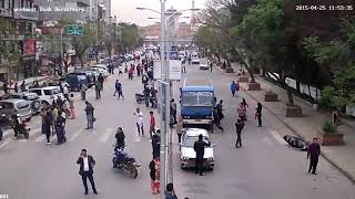 Nepal Earthquake CCTV footage from Darbar Marg Kathmandu 25 April 2015 [upl. by Noy]