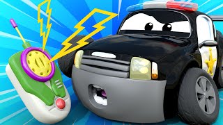 Chase Police Car VS Marshall Fire Engine Paw Patrol Kids Ride On Car Fun With Ckn Toys [upl. by Ehcrop357]