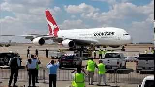 Qantas A380 landing at DallasFort Worth International Airport [upl. by Oscar189]