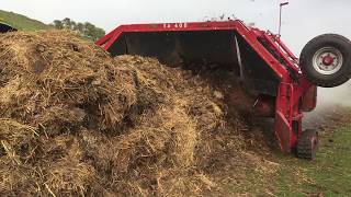 Windrow Turning Manure  Turning Muck [upl. by Diskson]