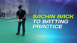 Sachin Tendulkar amp classic straight drives hear the sound of the bat  MCA Indoor Practice [upl. by Di96]