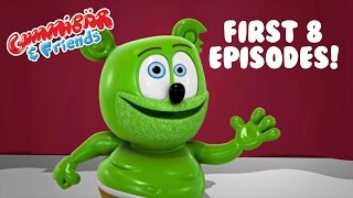 Gummy Bear Show First 8 Episodes  Incredible Shrinking GummyThe ContestMacaroni Plant and more [upl. by Airtemak]