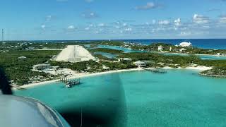 Cessna 208 landing Cat Cay Bahamas island short runway [upl. by Adnoral]