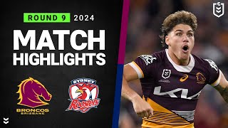 NRL 2024  Broncos v Roosters  Match Highlights [upl. by Nodababus]