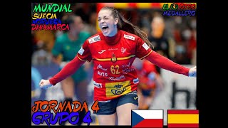 Balonmano Rep Checa vs España Resumen en español del MUNDIAL 2023 [upl. by Aytac]