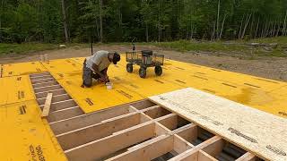 Logs Delivered amp Weatherproof SubFloor Completed AdvanTech X Factor [upl. by Ardnasyl]