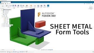 Sheet Metal Form Tool — Fusion 360 Tutorial — LarsLive 178 [upl. by Valtin]