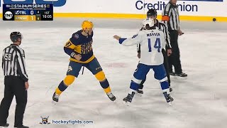 Patrick Maroon vs Michael McCarron Feb 26 2022 [upl. by Ulrick]