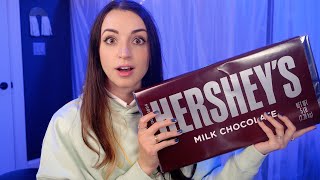 ASMR with a 5 POUND Bar of Chocolate [upl. by Akieluz287]