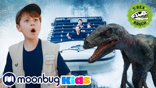 Dinosaurs amp Jurassic World at Universal Studios Hollywood  Kids Show  MOONBUG KIDS  Superheroes [upl. by Hayilaa]