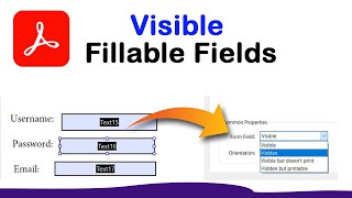 How to visible fillable fields in pdf using Adobe Acrobat Pro DC [upl. by Aizti]