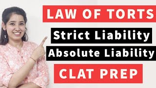 Strict Liability and Absolute Liability  Law of Torts [upl. by Dnamron]