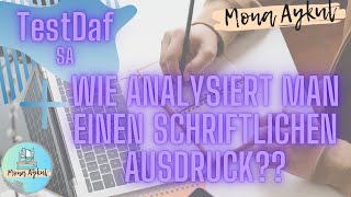 TestDaF  Schriftlicher Ausdruck  Wie analysiert und schreibt man einen TextSA TestdafTraining [upl. by Bywaters311]