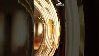 SS PVD GOLD FRAME MIRROR interiordesign mumbaiinteriordesigners glass home luxury [upl. by Arag]