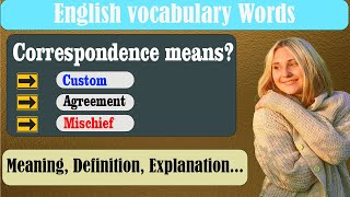 What does Correspondence mean  What is Correspondence   Correspondence meaning in English [upl. by Syverson]