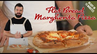 Margherita flatbread Pizza in under 15 Minutes [upl. by Tarton]