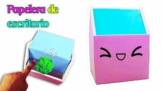 Manualidades Reciclaje  Papelera de escritorio Fácil  Ecobrisa DIY [upl. by Isador242]