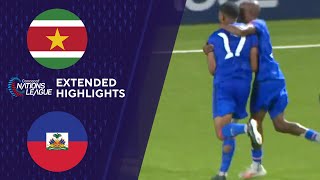 Suriname vs Haiti Extended Highlights  CONCACAF Nations League  CBS Sports Golazo [upl. by Esertak]