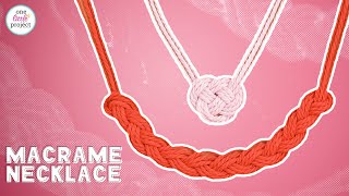 DIY Macrame Necklace  How to Make Macrame Necklaces [upl. by Orvan620]