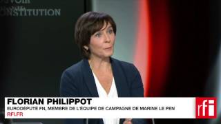 Florian Philippot Eurodéputé FN membre de l’équipe de campagne de Marine Le Pen [upl. by Ping955]