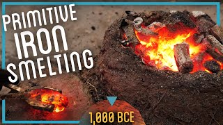 Smelting Iron from ROCKS Primitive Iron Age Extraction [upl. by Froemming]