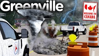 HIGHWAY TORNADO Border amp Construction MEGA special roleplay  Roblox Greenville Roleplay [upl. by Jennilee]