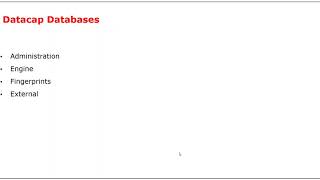 Datacap Software Components  Episode 11  Datacap Databases [upl. by Eirrok]