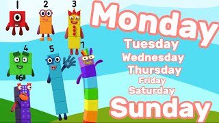 The 7 Days of the Week Song  Learning With Numberblocks Kids Song  Numberblocks [upl. by Eelitan621]