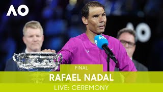 LIVE Mens Singles Ceremony  Rafael Nadal v Daniil Medvedev F  Australian Open 2022 [upl. by Lipcombe830]