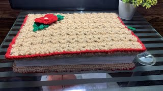 ✅ quick and easy crochet bible cover Crocheted Holy Book Cover HOLY QURAN ke cover bnane ka treeka [upl. by Ehrenberg]