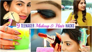 9 TEENAGERS Life Saving HACKS  Makeup Hair amp Beauty  Fun Anaysa [upl. by Og372]