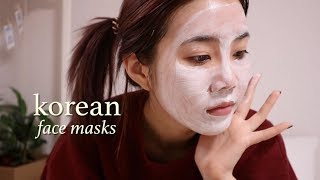 KOREAN FACE MASKS DIY Hacks amp Favorites [upl. by Lough]