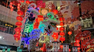 CNY 2022 Acrobatic LED Lion Dance 双狮高桩表演 Múa Lân by Kwong Ngai 吉隆坡光艺  IOI City Mall 2912022 [upl. by Aicrop130]