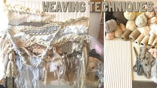 WEAVING TEXTURES TECHNIQUES  Weaving Tutorial  Didsbury Art Studio [upl. by Harifaz]