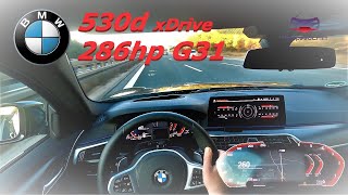 BMW 530xd 2020 Facelift G31 Touring 286hp Top speed and Acceleration Test [upl. by Pappano]