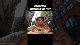 La Churreria  NYC  The churro egg sandwich 8210 and I really enjoyed it food NYC travel [upl. by Niatsirt]