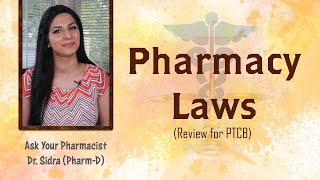 Pharmacy Laws and regulations ptcb  PTCB pharmacy law  Pharmacy tech study guide  Lesson 4 [upl. by Amlas]