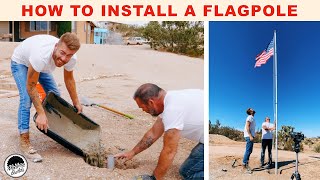 How To Install a Flagpole THE RIGHT WAY  Modern Builds [upl. by Andryc405]