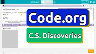 Codeorg Lesson 21 Intro to HTML  Tutorial with Answers  Unit 2 Web Development  CS Discoveries [upl. by Araik559]